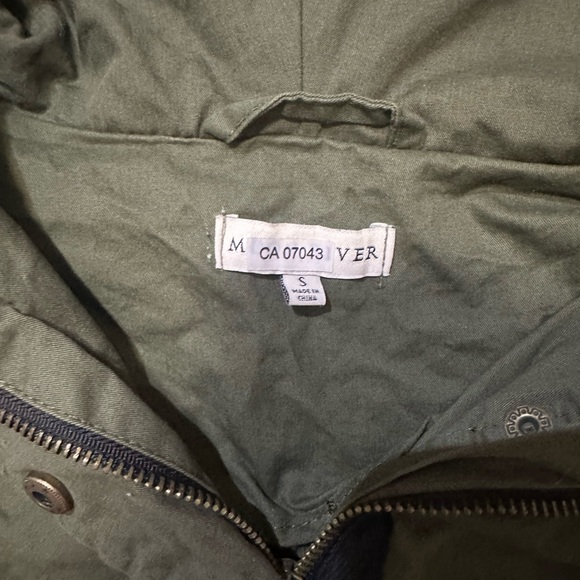 Olive Green Hooded Utility Cinched Waist Jacket - Picture 3 of 4